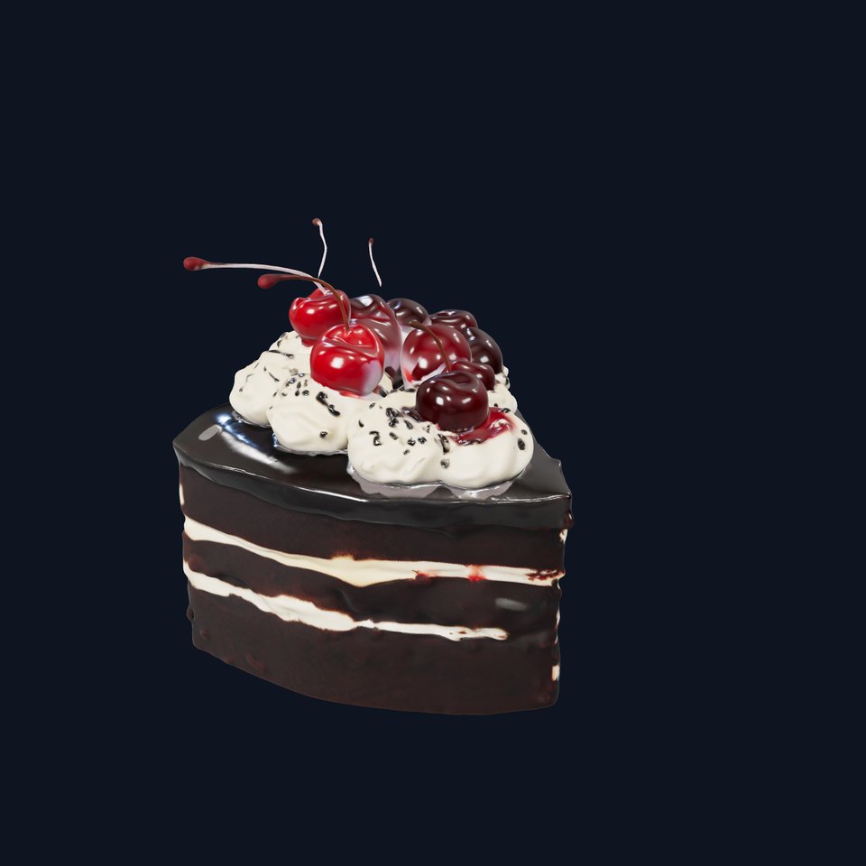 Cherry Chocolate Cake model pack
